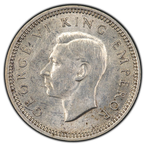 New Zealand 1943 3 Three Pence Silver Coin KM #7