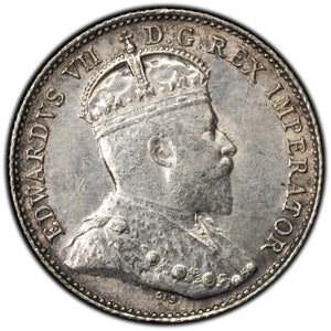 SOLD Canada 1907 Wide Date 5 Cents Silver Coin