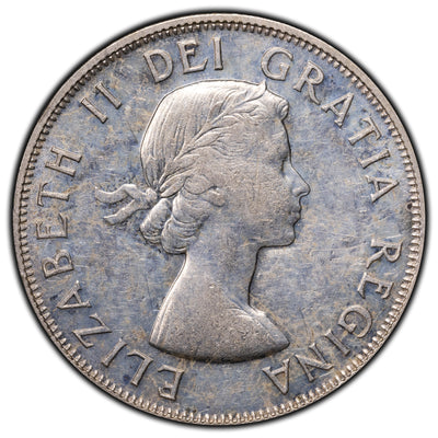SOLD Canada 1958 Dot 50 Cents Half Dollar Silver Coin