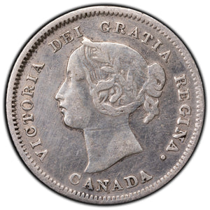 SOLD Canada 1900 Oval 0's 5 Cents Silver Coin - Cleaned