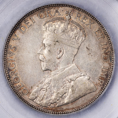 SOLD Canada 1916 50 Cents Half Dollar Silver Coin - PCGS AU-50