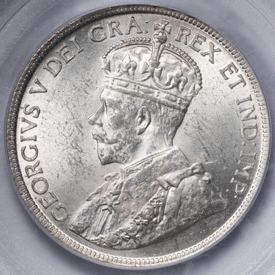 SOLD Newfoundland 1919-C 50 Cents Silver Coin - PCGS MS-63