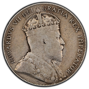 SOLD Canada 1905 50 Cents Half Dollar Silver Coin - VG/F
