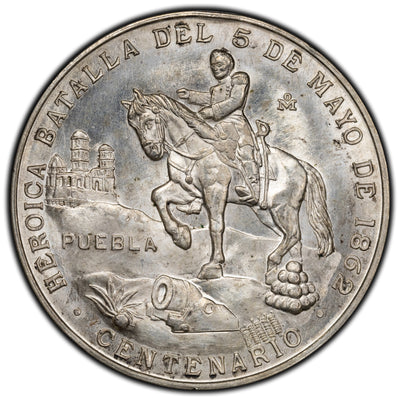 SOLD Mexico 1962 Cinco De Mayo Silver Medal Groove-800a