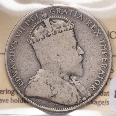 SOLD Canada 1905 50 Cents Half Dollar Silver Coin - ICCS VG-8