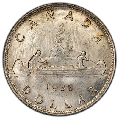 SOLD Canada 1938 $1 Silver Dollar Coin - King George VI - AU