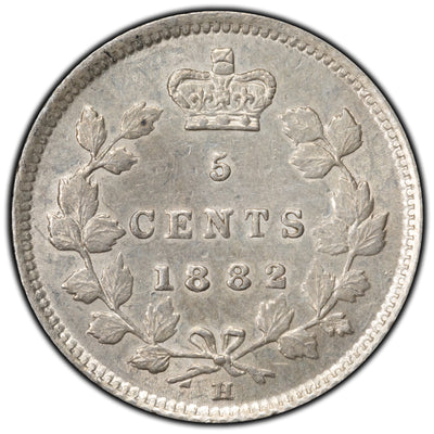 SOLD Canada 1882-H 5 Cents Silver Coin