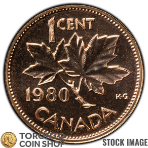 Canada 1980 1 Cent Coin - Specimen Strike