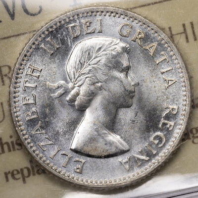 SOLD Canada 1953 NSF 10 Ten Cents Silver Coin - ICCS MS-64