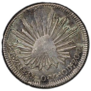 SOLD Mexico 1843 Zs-OM 8 Reales Silver Coin