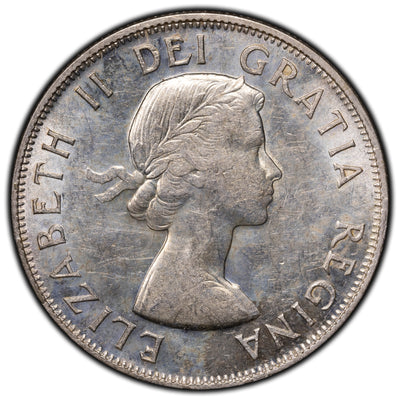 SOLD Canada 1958 Dot 50 Cents Half Dollar Silver Coin
