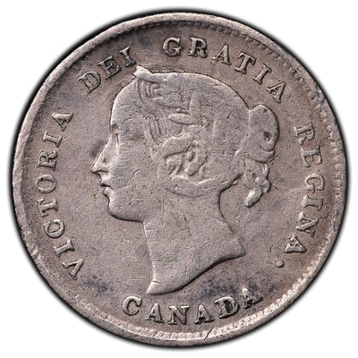 SOLD Canada 1898 5 Cents Silver Coin