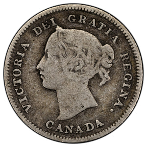 SOLD Canada 1882-H 5 Cents Silver Coin - VG