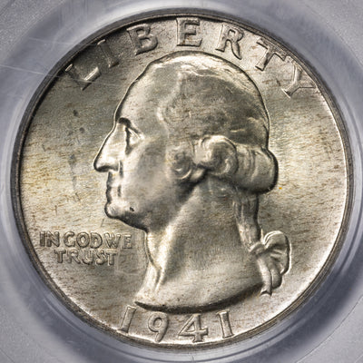 SOLD United States 1941 25 Cents Washington Quarter Silver Coin - PCGS MS-66