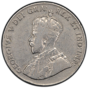 SOLD Canada 1925 5 Cents Nickel Coin - Key Date - VG+