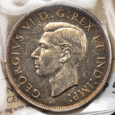 SOLD Canada 1945 $1 Silver Dollar Coin - ICCS MS-60