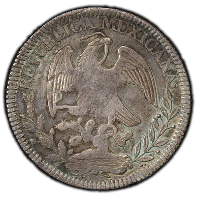 Mexico 1843 Zs-OM 8 Reales Silver Coin