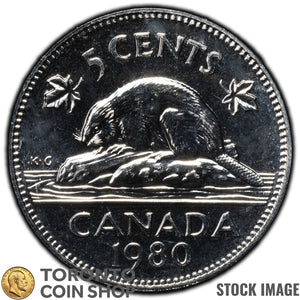 Canada 1980 5 Cents Coin - Specimen Strike