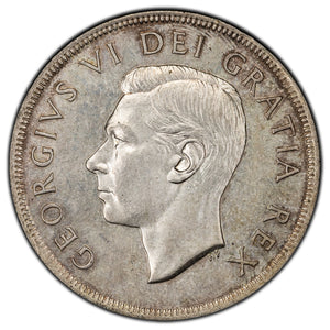 SOLD Canada 1949 $1 Silver Dollar Coin - Matthew Ship - AU