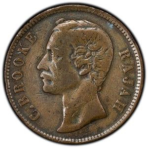 SOLD Sarawak 1870 1 One Cent Coin