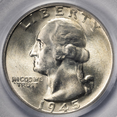 SOLD United States 1945-S 25 Cents Quarter Silver Coin - PCGS MS-65 Omaha Hoard