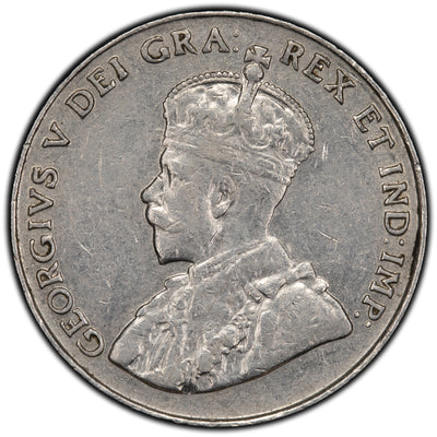 SOLD Canada 1925 5 Cents Nickel Coin - Key Date - F/VF