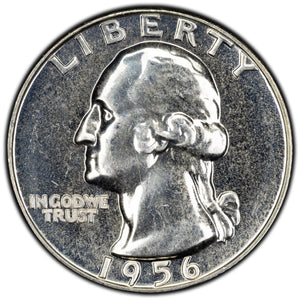 SOLD United States 1956 25 Cents Washington Quarter Silver Coin - Proof