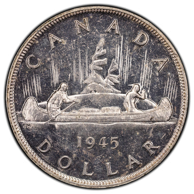 SOLD Canada 1945 $1 Silver Dollar Coin - Key Date - AU