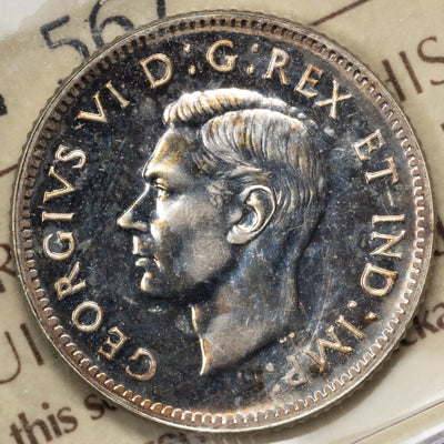 SOLD Canada 1947 Maple Leaf 10 Cents Silver Coin - ICCS Specimen SP-65