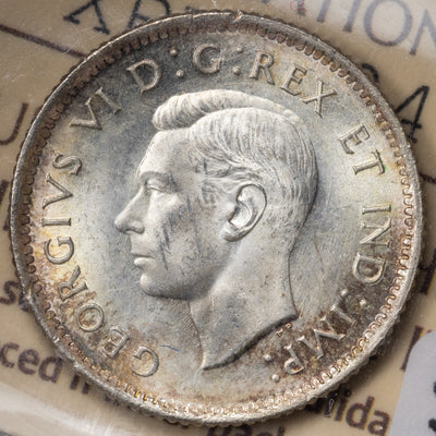 Canada 1942 10 Ten Cents Silver Coin - ICCS MS-64