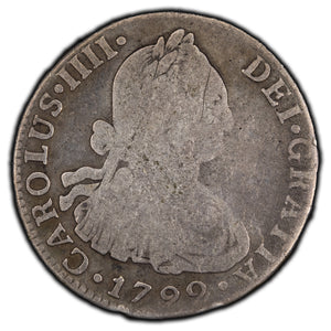 SOLD Peru 1799 2 Reales Silver Coin Lima Mint