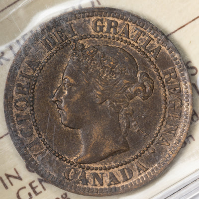SOLD Canada 1894 1 Large Cent Coin - ICCS EF-45
