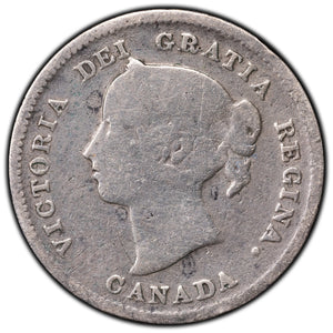 SOLD Canada 1889 5 Cents Silver Coin - Cleaned