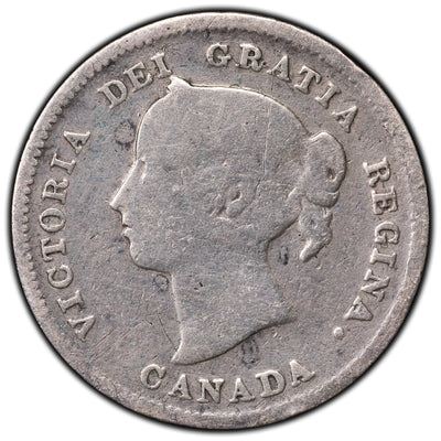 SOLD Canada 1889 5 Cents Silver Coin - Cleaned