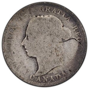 SOLD Canada 1890-H 25 Cents Quarter Silver Coin