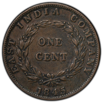Straits Settlements 1845 1 Cent Coin KM #3