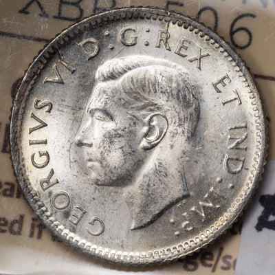 SOLD Canada 1943 10 Ten Cents Silver Coin - ICCS MS-64