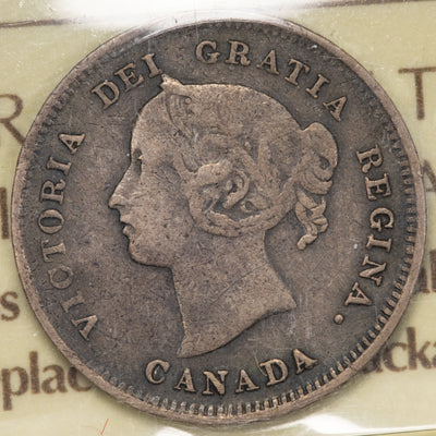 SOLD Canada 1889 5 Cents Silver Coin - ICCS F-15