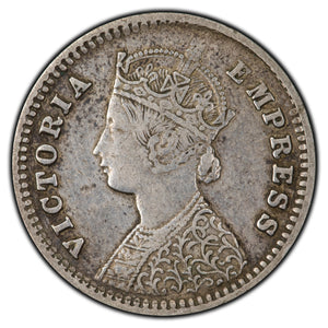 SOLD India 1889-B 2 Two Annas Silver Coin KM #488