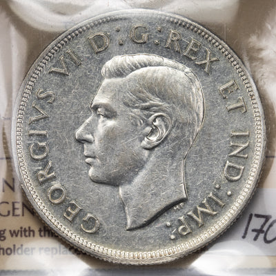 SOLD Canada 1947 Blunt 7 $1 Silver Dollar Coin - ICCS EF-40