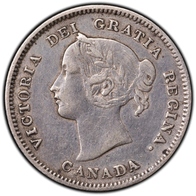 SOLD Canada 1901 5 Cents Silver Coin - Cleaned