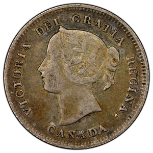 SOLD Canada 1897 5 Cents Silver Coin - F/VF