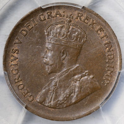 Canada 1930 1 Small Cent Coin - PCGS MS-65 Brown