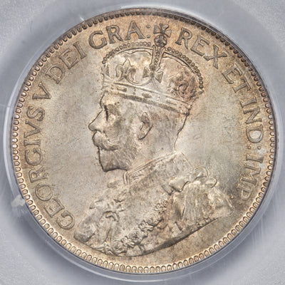 SOLD Canada 1918 25 Cents Quarter Silver Coin - PCGS MS-64 OGH