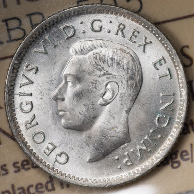 SOLD Canada 1943 10 Ten Cents Silver Coin - ICCS MS-64