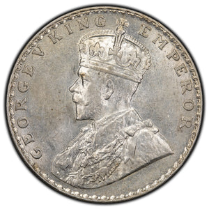 SOLD India 1912-B 1 One Rupee Silver Coin