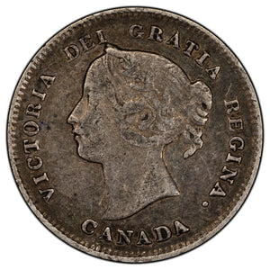 SOLD Canada 1897 5 Cents Silver Coin - Fine