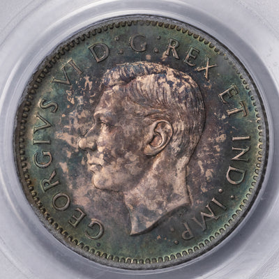 SOLD Canada 1937 10 Ten Cents Silver Coin - PCGS SP-65 Matte Lovely Toning