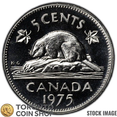 Canada 1975 5 Cents Coin - Specimen Strike