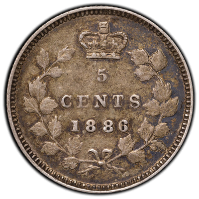 SOLD Canada 1886 Large 6 5 Cents Silver Coin